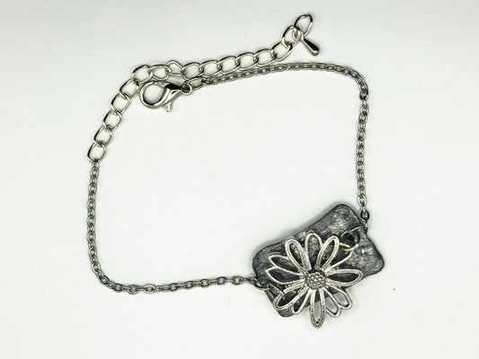 Found Objects Flower Bracelet