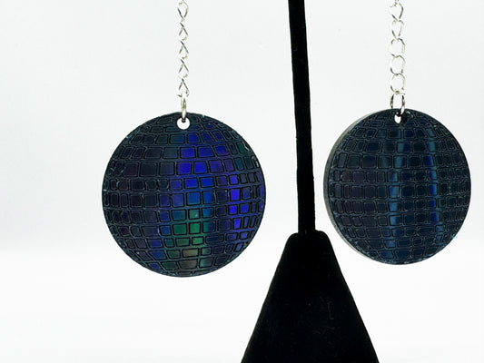 Holographic Disco Ball Earrings