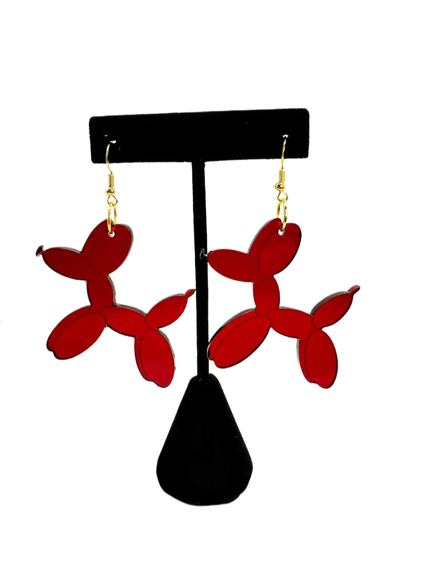 Balloon Dog Acrylic Earrings